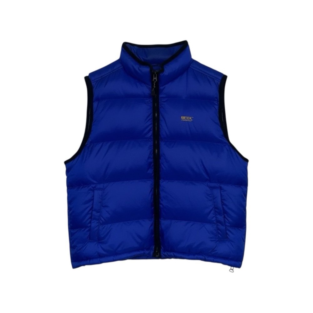 Vintage Eddie Bauer EBTEK Vest Men’s Size Medium Blue Black Puffy Down